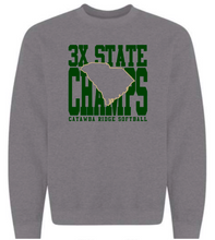 Load image into Gallery viewer, Adult & Youth CRHS 3x State Champ Crewneck Sweatshirt