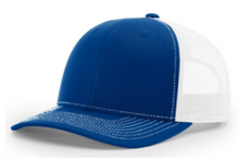 Load image into Gallery viewer, Richardson 112 Trucker Cap- Plate in Royal/Yellow embroidered Caps