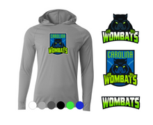 Load image into Gallery viewer, YOUTH A4 Drifit Hooded Long Sleeve Tee - Carolina Wombats