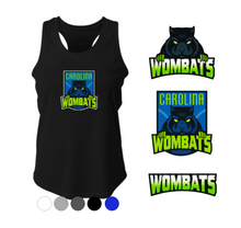 Load image into Gallery viewer, WOMENS FIT- A4 Racerback Tank- Carolina Wombats