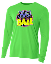 Load image into Gallery viewer, ADULT A4 Drifit Long Sleeve Tee- Saved by the Ball