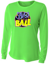 Load image into Gallery viewer, WOMENS A4 Drifit Long Sleeve Tee- Saved by the Ball