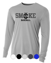 Load image into Gallery viewer, YOUTH A4 Drifit Long Sleeve Tee- Smoke Baseball/Softball