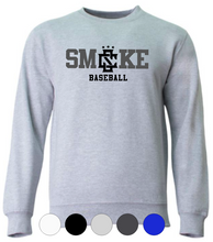 Load image into Gallery viewer, ADULT A4 Cotton Legends Fleece Crewneck Sweatshirt- Smoke Baseball/Softball