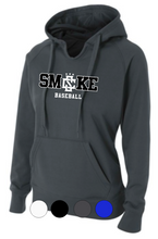 Load image into Gallery viewer, WOMENS A4 Drifit Hoodie- Smoke Baseball/Softball