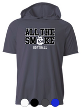 Load image into Gallery viewer, ADULT A4 Drifit Hooded Short Sleeve Tee- All The Smoke Baseball/Softball