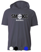 Load image into Gallery viewer, ADULT A4 Drifit Hooded Short Sleeve Tee- Smoke Baseball/Softball
