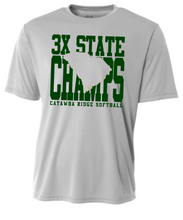 Load image into Gallery viewer, Adult & Youth CRHS 3x State Champ {XL print} *FRONT ONLY* Short Sleeve TEE
