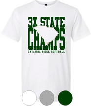 Load image into Gallery viewer, Adult & Youth CRHS 3x State Champ {XL print} *FRONT ONLY* Short Sleeve TEE
