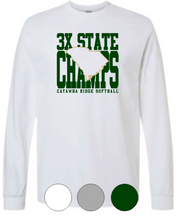 Load image into Gallery viewer, Adult & Youth CRHS 3x State Champ *FRONT ONLY* {XL print} Long SleeveTEE