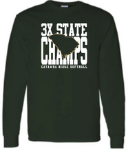 Load image into Gallery viewer, Adult & Youth CRHS 3x State Champ *FRONT ONLY* {XL print} Long SleeveTEE