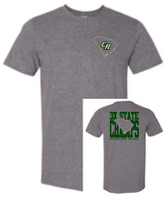 Load image into Gallery viewer, Adult & Youth CRHS 3x State Champ **on back**, front pocket SC outline Short Sleeve TEE
