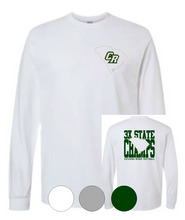 Load image into Gallery viewer, Adult & Youth CRHS 3x State Champ on back LS TEE
