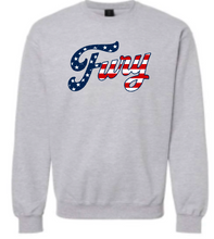 Load image into Gallery viewer, ADULT Crewneck Sweatshirt Cotton or Drifit- Fury Flag
