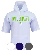Load image into Gallery viewer, ADULT/YOUTH - Mill Twn HEA Design- Hooded SHORT SLEEVE **SWEATSHIRT**