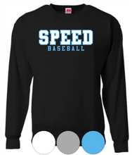 Load image into Gallery viewer, Adult & Youth- Speed Baseball- Cotton or Drifit Crewneck Sweatshirt