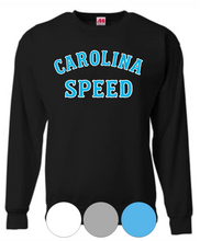Load image into Gallery viewer, Adult & Youth- Carolina Speed Arch- Cotton or Drifit Crewneck Sweatshirt