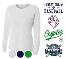 Load image into Gallery viewer, WOMENS FIT- Forest Creek Baseball - *DRIFIT* Long Sleeves ** CHOICE OF DESIGN**