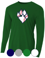 Load image into Gallery viewer, Adult & Youth- FC Baseball Paw -Drifit OR Cotton Long Sleeve
