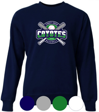 Load image into Gallery viewer, Adult & Youth- FC Baseball Logo- Cotton or Drifit Crewneck Sweatshirt