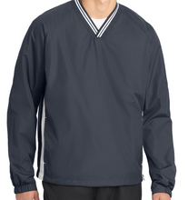 Load image into Gallery viewer, Sport-Tek® Tipped V-Neck Raglan Wind Shirt