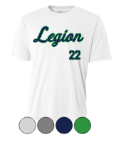Load image into Gallery viewer, Adult & Youth- Legion Script, CUSTOM # -Drifit OR Cotton Short Sleeve