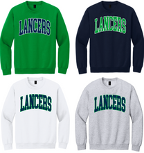 Load image into Gallery viewer, Adult & Youth- LANCERS Arch - Cotton or Drifit Crewneck Sweatshirt