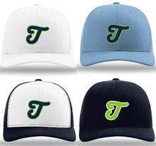 Load image into Gallery viewer, Richardson 112 Trucker Cap- Town "T" script embroidered puff hat