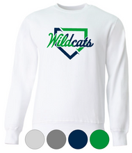 Load image into Gallery viewer, Adult & Youth- Wildcats Plate- Cotton or Drifit Crewneck Sweatshirt