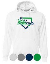 Load image into Gallery viewer, Adult & Youth- Wildcats Plate- Cotton or Drifit Hooded Sweatshirt