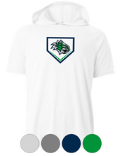 Load image into Gallery viewer, Adult & Youth- Wildcats Logo Plate -Drifit Hooded TEE **Short OR Long Sleeves**