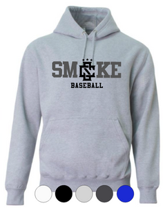 ADULT A4 Cotton Hooded Sweatshirt- Smoke Baseball/Softball