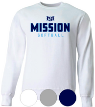Load image into Gallery viewer, Adult &amp; Youth- MS Mission Softball - Crewneck Sweatshirt
