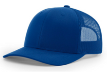 Load image into Gallery viewer, Richardson 112 Trucker Cap- Plate in Royal/Yellow embroidered Caps
