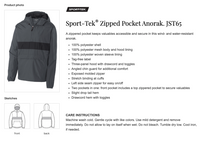 Load image into Gallery viewer, JST65 Sport-Tek® Zipped Pocket Anorak LCA Printed Logo
