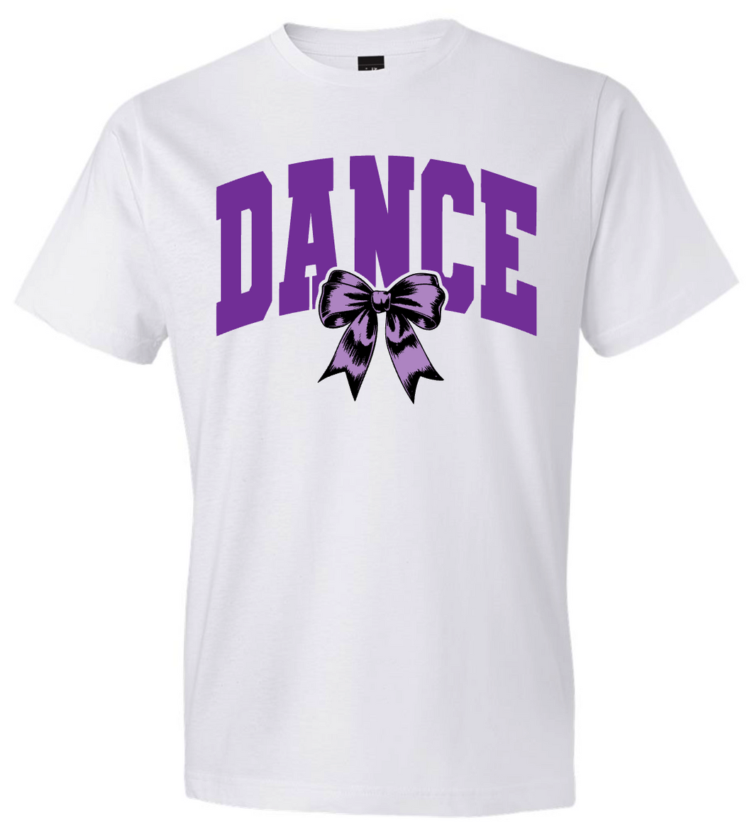 ADULT or YOUTH Gildan Softstyle Short Sleeve Tee- 64000 - Dance Bow PURPLE