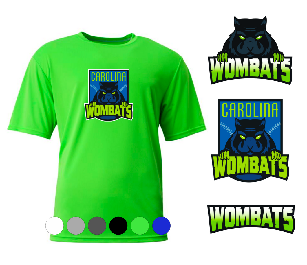 YOUTH- A4 Drifit Short Sleeve Tee - Carolina Wombats