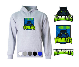 ADULT A4 *Cotton* Hooded Sweatshirt- Carolina Wombats