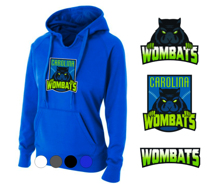 WOMENS A4 Drifit Hoodie- Carolina Wombats