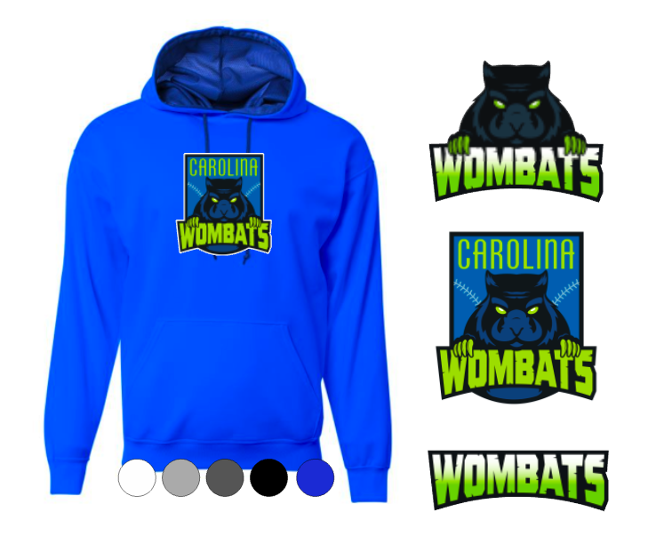 YOUTH A4 Drifit Hooded Sweatshirt- Carolina Wombats