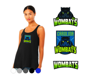 WOMENS Bella+Canvas Flowy Racerback Tank- Carolina Wombats