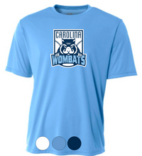 Load image into Gallery viewer, ADULT A4 Drifit Short Sleeve- Wombats Carolina Blue
