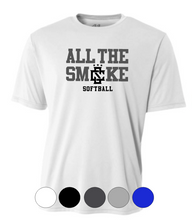 Load image into Gallery viewer, ADULT A4 Drifit Short Sleeve- All The Smoke-  Baseball/Softball
