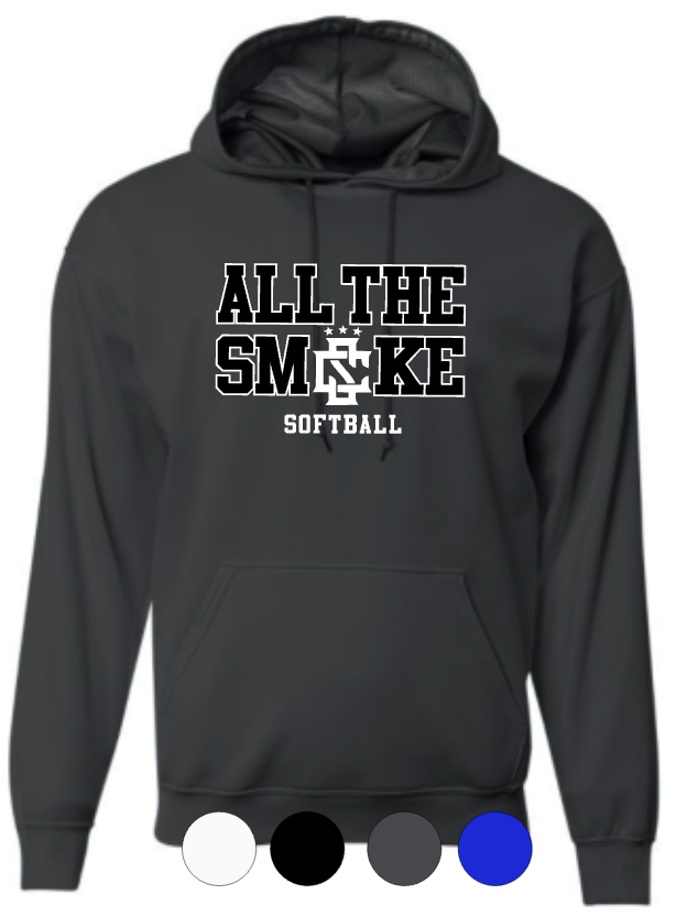 ADULT A4 Drifit Hooded Sweatshirt- All The Smoke Baseball/Softball