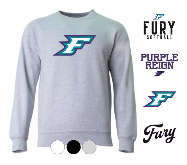 ADULT A4 Cotton Crewneck Sweatshirt- Fury