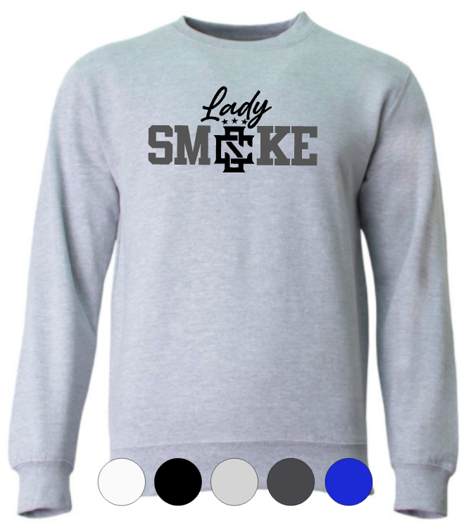 ADULT A4 Cotton Crewneck Sweatshirt- Lady Smoke