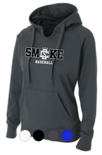 Load image into Gallery viewer, WOMENS A4 Drifit Hoodie- Smoke Baseball/Softball
