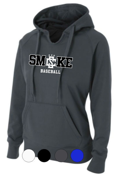 WOMENS A4 Drifit Hoodie- Smoke Baseball/Softball