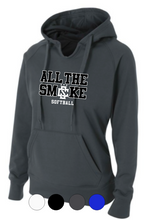 Load image into Gallery viewer, WOMENS A4 Drifit Hoodie- All The Smoke Baseball/Softball
