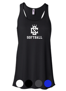 WOMENS Bella+Canvas Flowy Racerback Tank- CS Logo Baseball/Softball